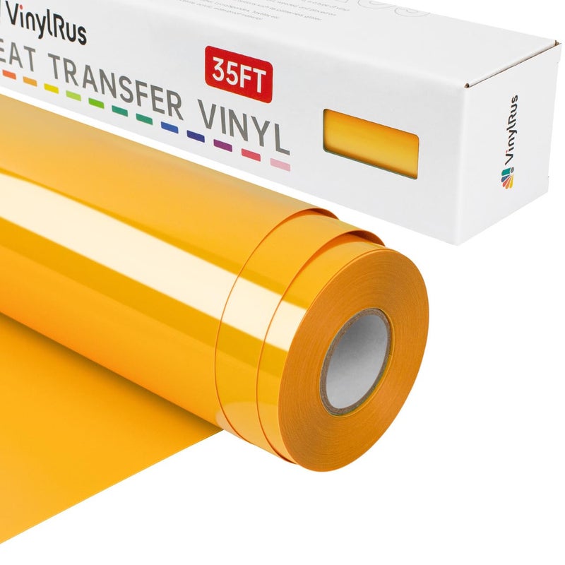 VinylRus فينيل نقل الحرارة من VinylRus - 12 × 35 قدم حديد أصفر بطيخ على لفافة الفينيل للقمصان HTV فينيل للصور الظلية Cameo Cricut سهلة القطع والأعشاب - Image 1